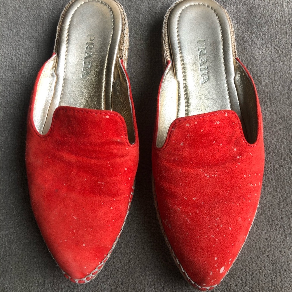 Prada slide on espadrilles
